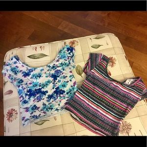 TWO Delia’s crop tops